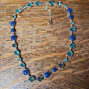 Tonal stone blue teal necklace banana republic